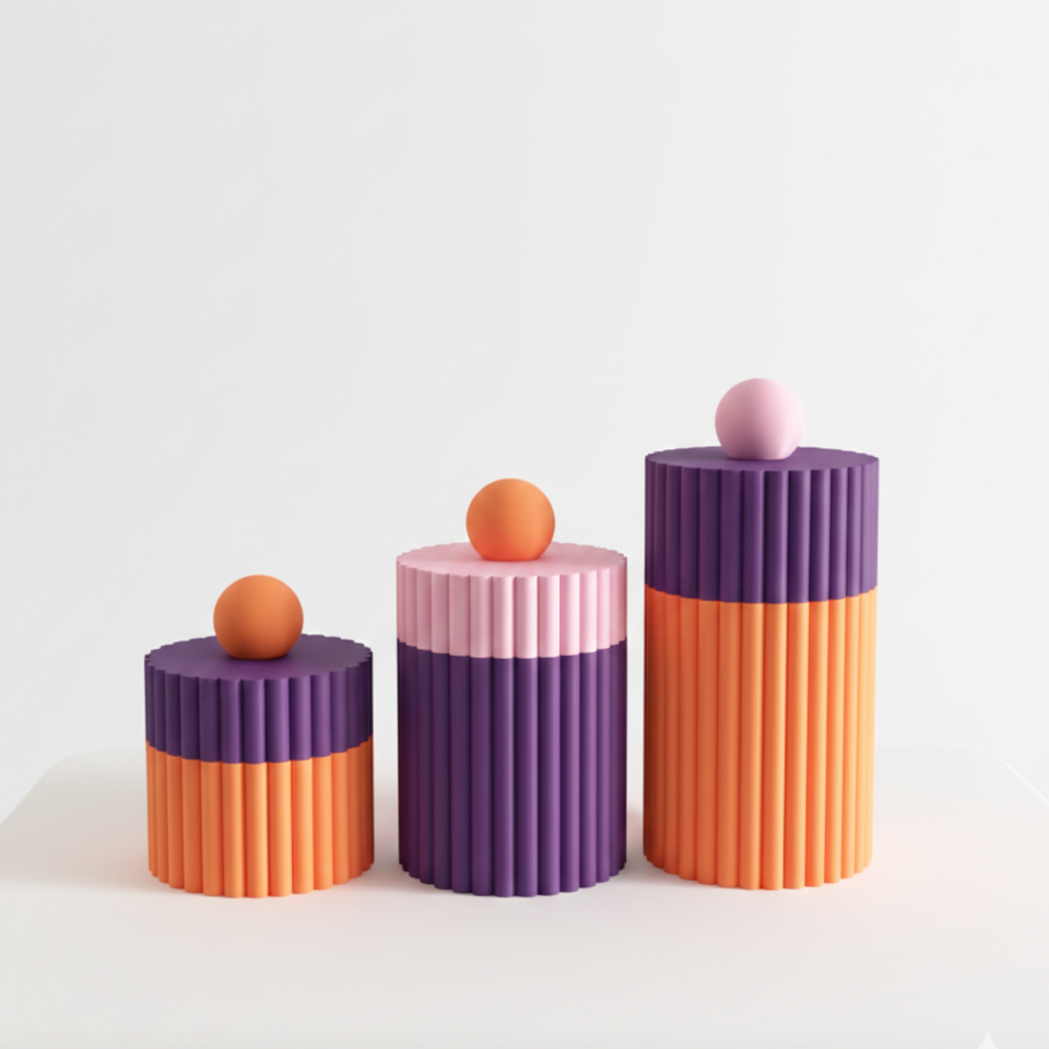 Kit Trio Decorativo Canelado